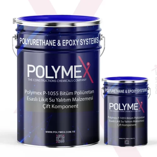 Polymex P-1055 İki Bileşenli Bitüm Poliüretan Esaslı Likit Su Yalıtım Malzemesi
